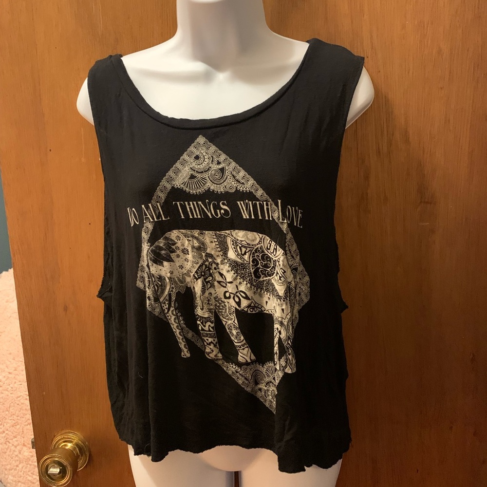 Vintage tank peace love yoga